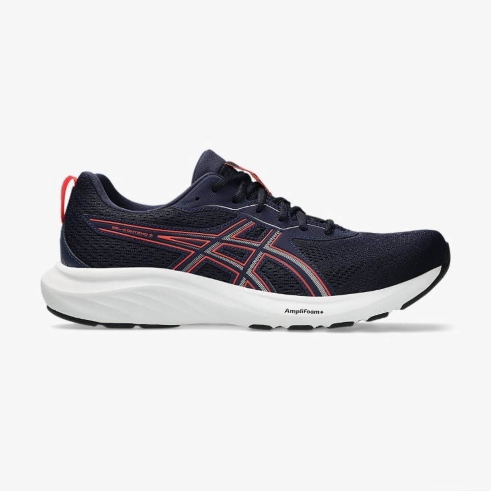 ASICS Navy Blue Red Gel Contend 9 Sneakers SZ 11 Athleisure Casual EUC